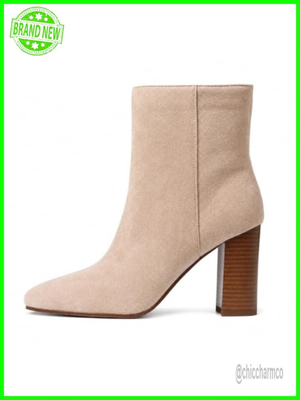 Faux Suede Ankle Boots Block Heel Booties Fall Winter
